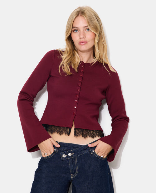 Gilet en maille compacte avec dentelle - PIMKIE - 5