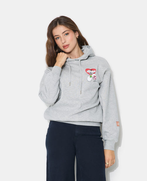 Sweat capuche print Diddl poitrine et dos - PIMKIE - 1