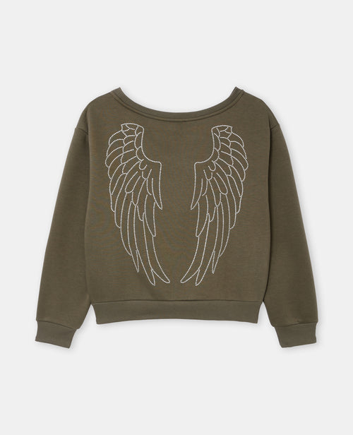 Sweat encolure bateau avec ailes en strass - PIMKIE - 5