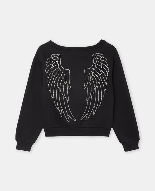 Sweat encolure bateau avec ailes en strass - PIMKIE - 5