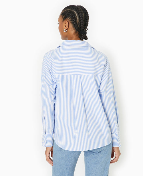 Chemise oversize rayée col ouvert - PIMKIE - 6