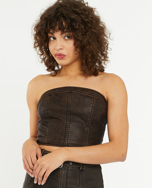 Top bustier en simili - PIMKIE - 2