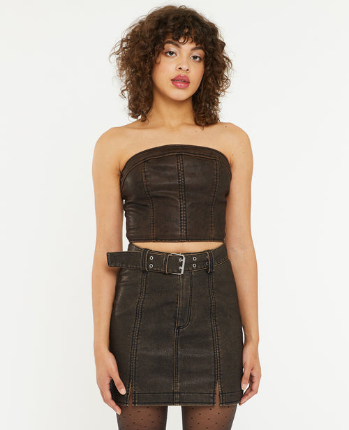 Top bustier en simili - PIMKIE - 3