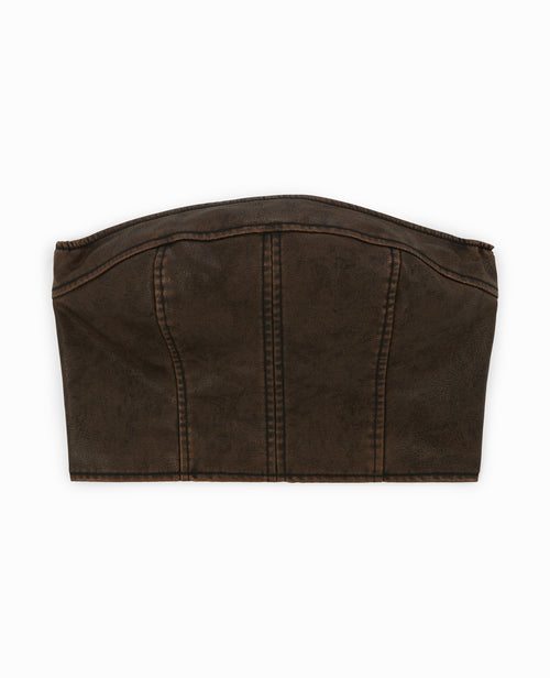 Top bustier en simili - PIMKIE - 5