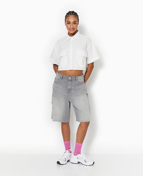Chemise cropped avec poches plaquées - PIMKIE - 2