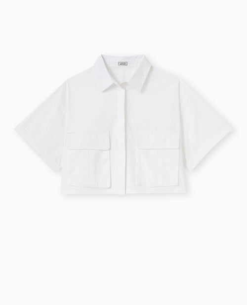 Chemise cropped avec poches plaquées - PIMKIE - 4