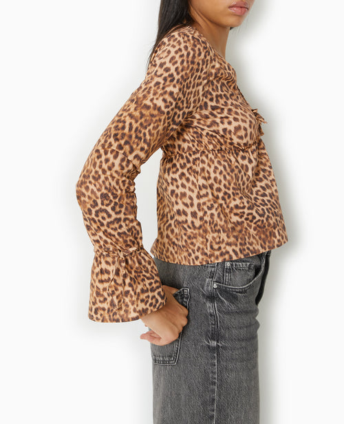 Blouse motif léopard avec manches flare - PIMKIE - 3