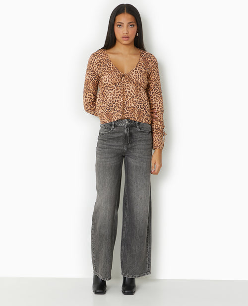 Blouse motif léopard avec manches flare - PIMKIE - 5