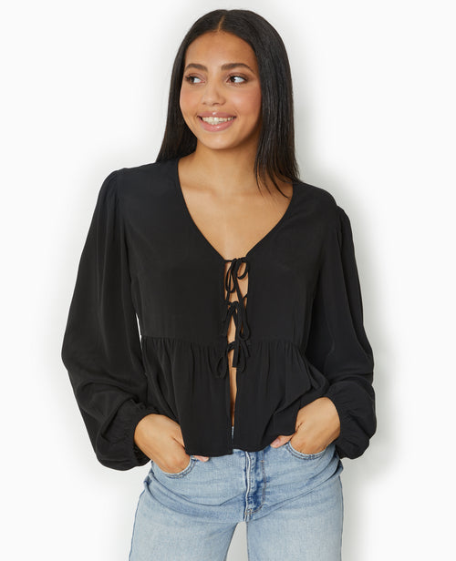 Blouse avec nouettes et manches ballons - PIMKIE - 5