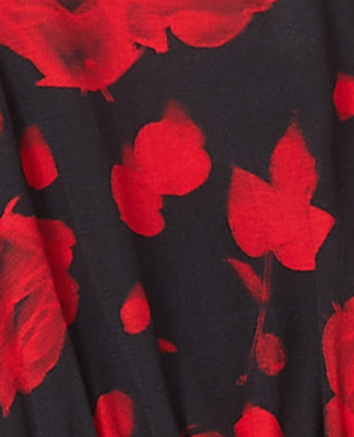 Blouse avec nouettes et volants motif roses - PIMKIE - 8