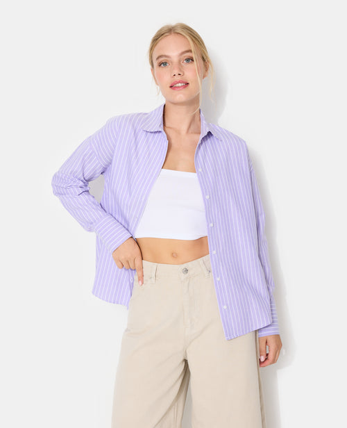 Chemise ample et droite rayée - PIMKIE - 1