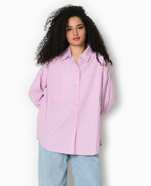 Chemise oversize rayée avec poches - PIMKIE - 5
