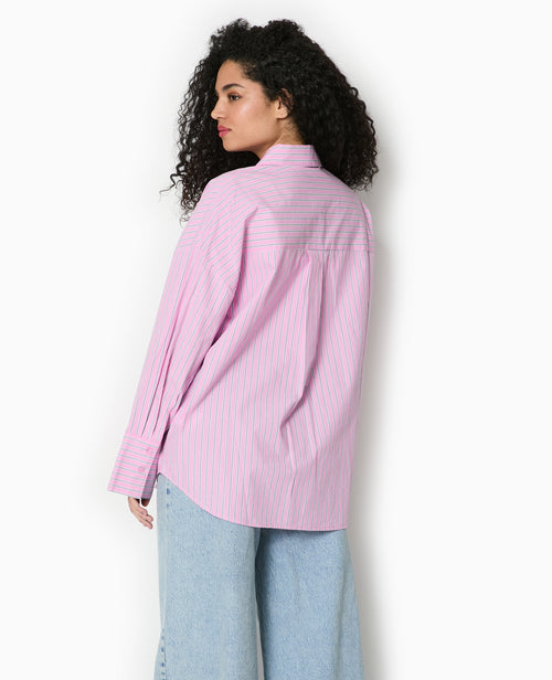 Chemise oversize rayée avec poches - PIMKIE - 6