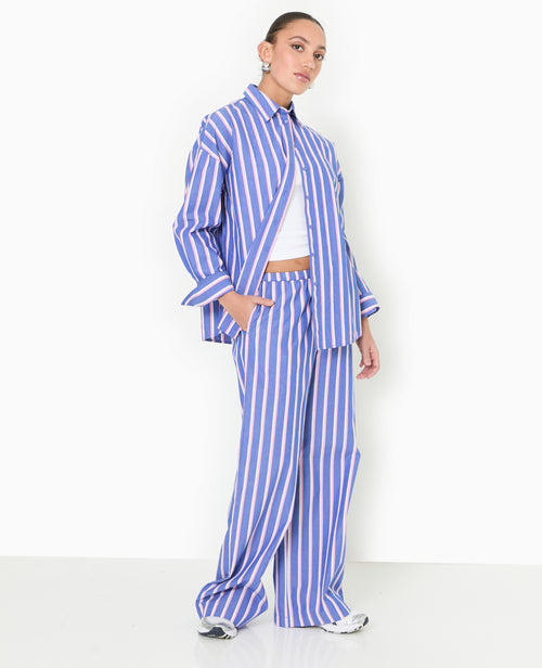 Chemise oversize rayée esprit pyjama d