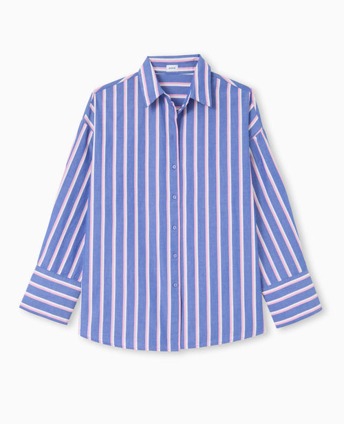 Chemise oversize rayée esprit pyjama d