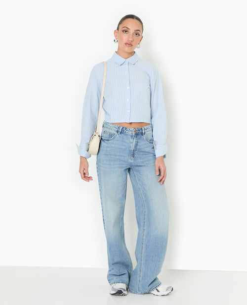 Chemise courte et resserrée avec rayures - PIMKIE - 2