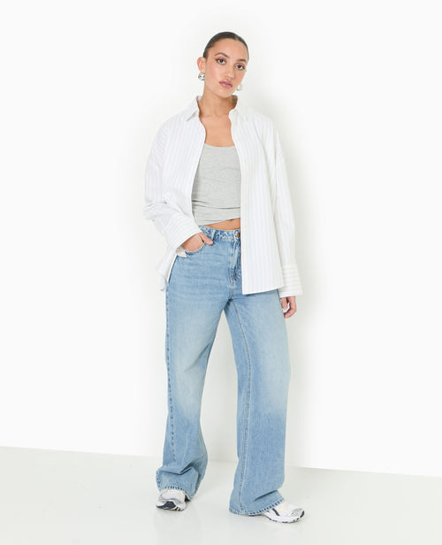 Chemise oversize rayée avec ouverture dos - PIMKIE - 7