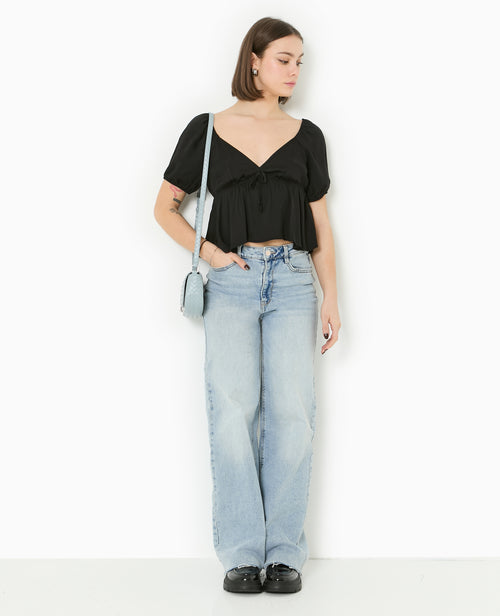 Blouse encolure V avec nœud - PIMKIE - 2