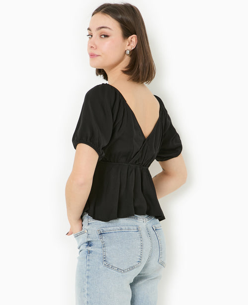 Blouse encolure V avec nœud - PIMKIE - 6