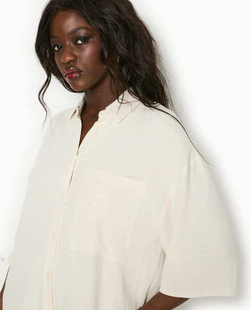 Chemise oversize avec lin - PIMKIE - 3