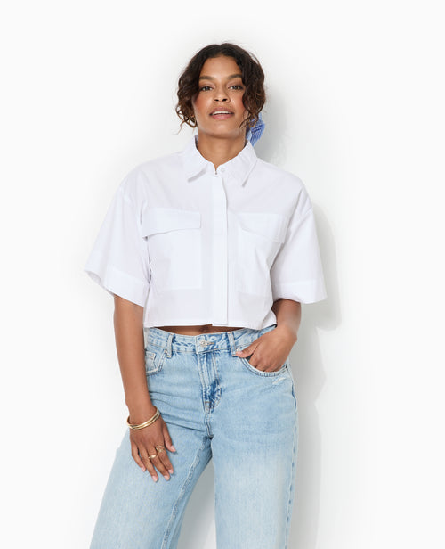 Chemise courte avec manches courtes et poches - PIMKIE - 1