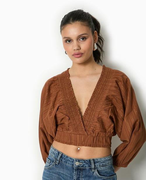 Blouse décolletée avec manches chauve-souris - PIMKIE - 5
