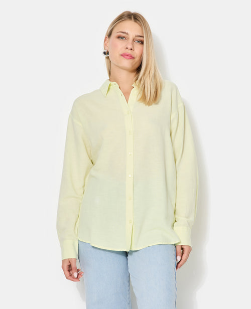 Chemise oversize avec lin motif rayures - PIMKIE - 5