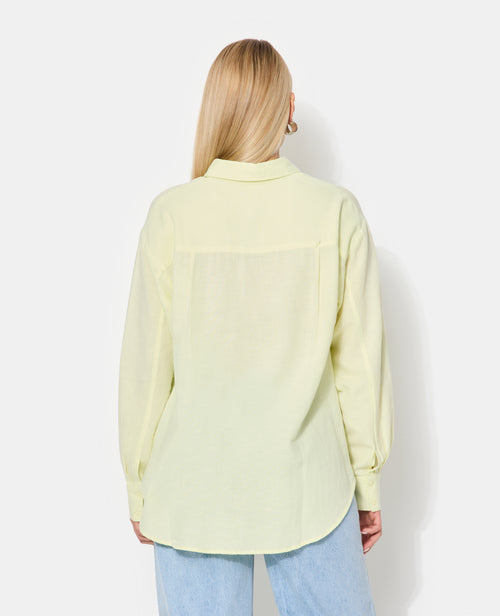 Chemise oversize avec lin motif rayures - PIMKIE - 6