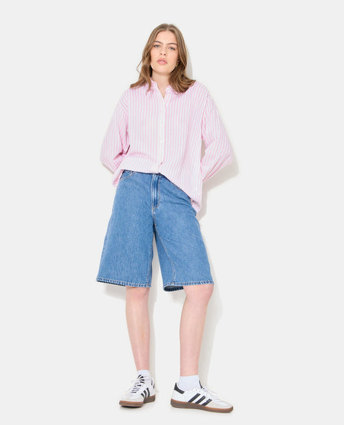 Chemise oversize rayée avec lin - PIMKIE - 3