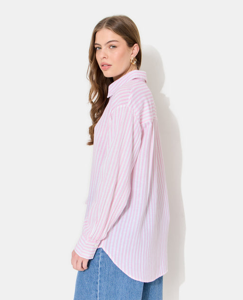 Chemise oversize rayée avec lin - PIMKIE - 6