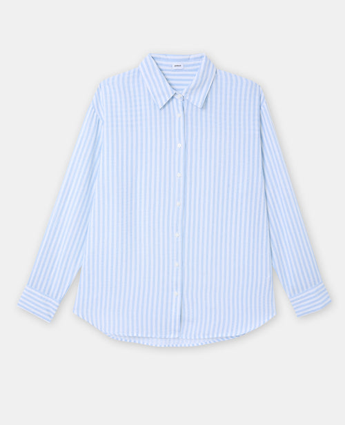 Chemise oversize rayée avec lin - PIMKIE - 4