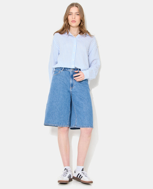 Chemise oversize rayée avec lin - PIMKIE - 5