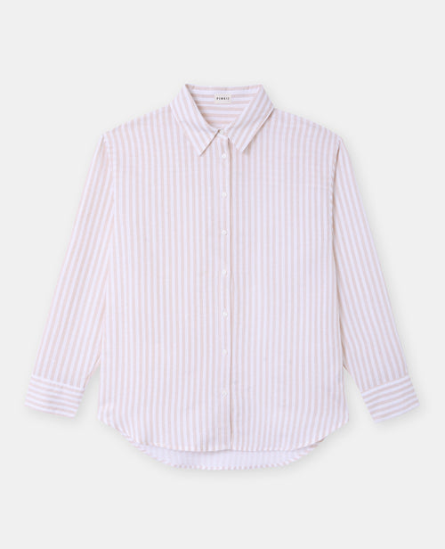 Chemise oversize avec lin motif rayures - PIMKIE - 4