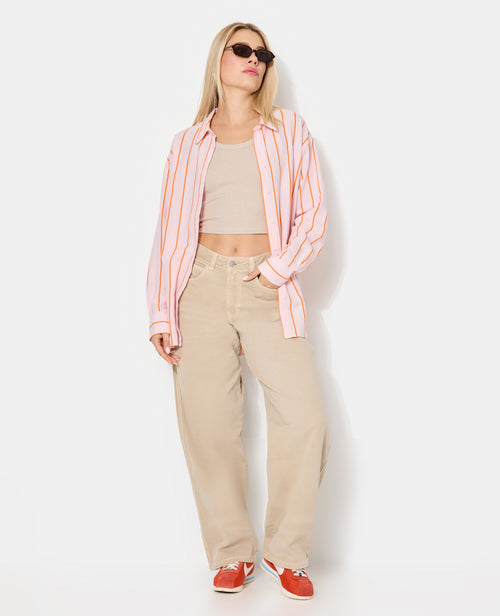 Chemise oversize avec lin - PIMKIE - 3