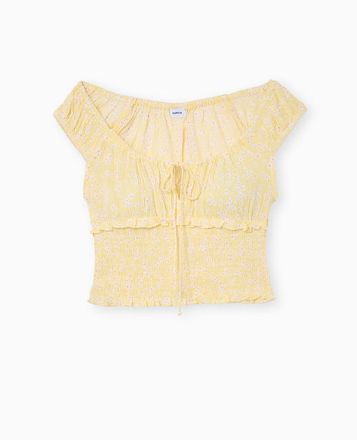 Top court forme empire avec petites fleurs - PIMKIE - 4