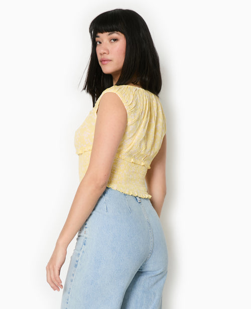 Top court forme empire avec petites fleurs - PIMKIE - 6