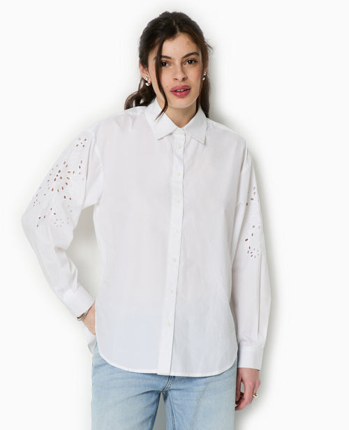 Chemise avec manches broderie anglaise - PIMKIE - 1