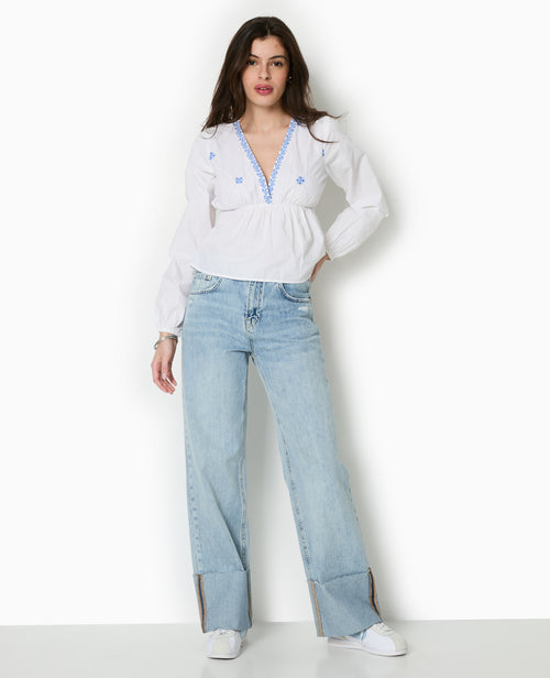 Blouse brodée manches longues - PIMKIE - 5