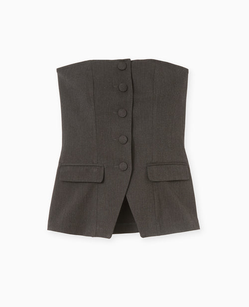 Top bustier esprit gilet de barman - PIMKIE - 4