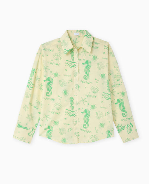 Chemise en voile de coton motif coquillages - PIMKIE - 4
