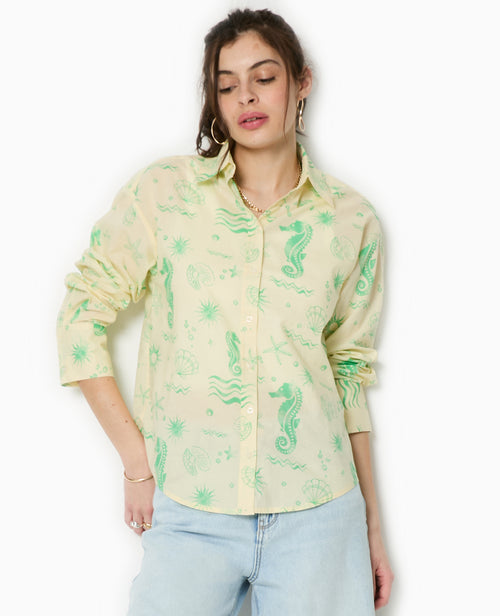 Chemise en voile de coton motif coquillages - PIMKIE - 5