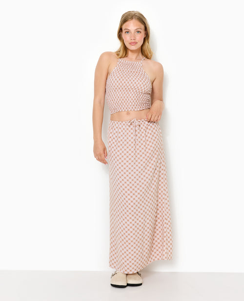 Top en smock motif carreaux - PIMKIE - 1