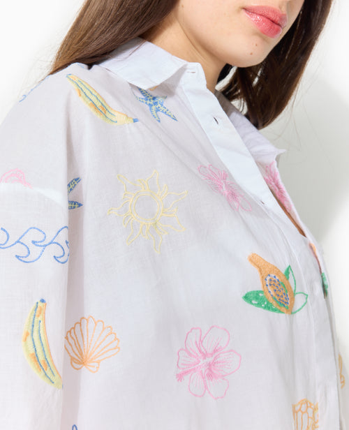 Chemise manches courtes brodée - PIMKIE - 3