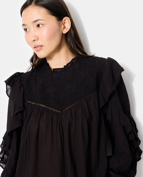 Blouse romantique avec broderies et volants - PIMKIE - 2