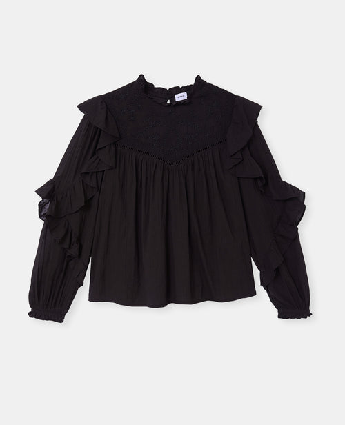 Blouse romantique avec broderies et volants - PIMKIE - 4