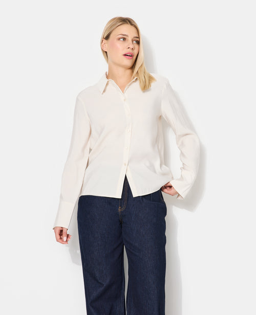 Chemise en tissu effet peau de pêche - PIMKIE - 1