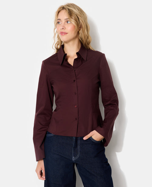 Chemise cintrée en tissu stretch manches flare - PIMKIE - 1