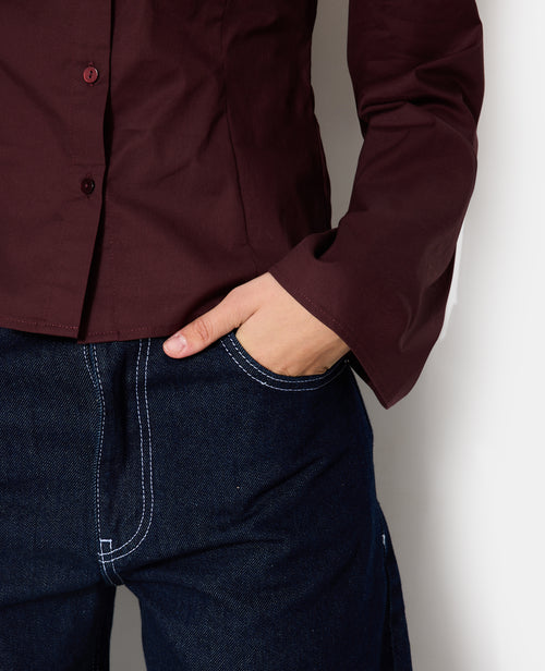 Chemise cintrée en tissu stretch manches flare - PIMKIE - 2