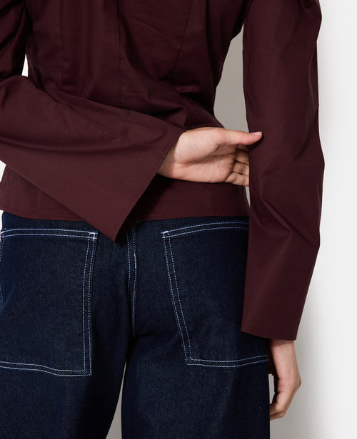 Chemise cintrée en tissu stretch manches flare - PIMKIE - 6