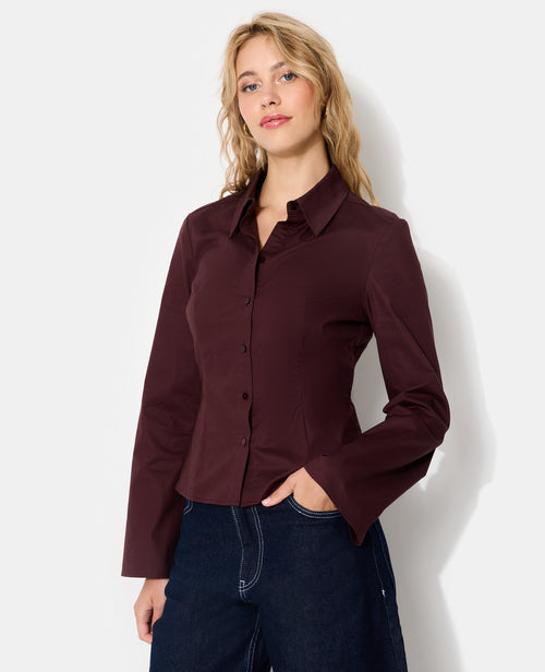 Chemise cintrée en tissu stretch manches flare - PIMKIE - 7